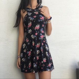 Hollister Floral Mini Skater Dress